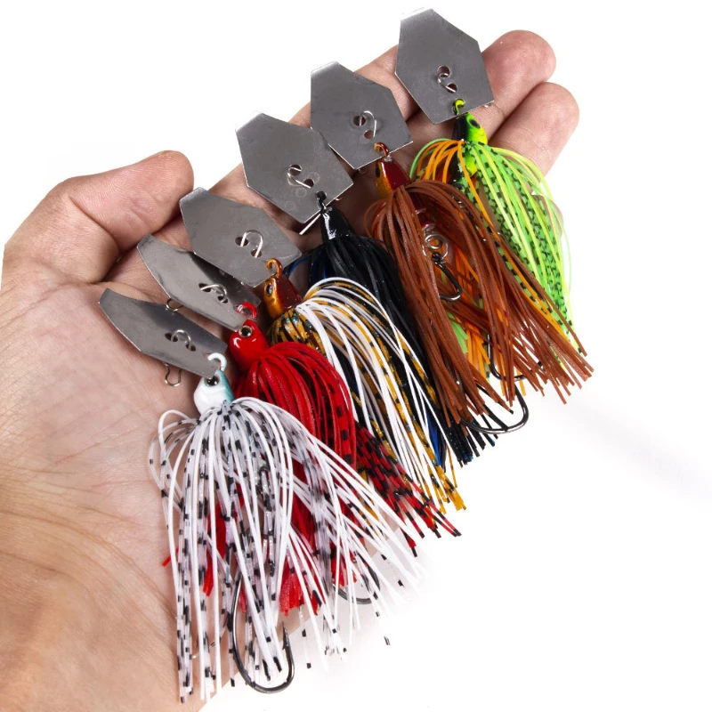 Fishing Lure Buzzbait - 6 buah/set Kit umpan pancing Chatterbait