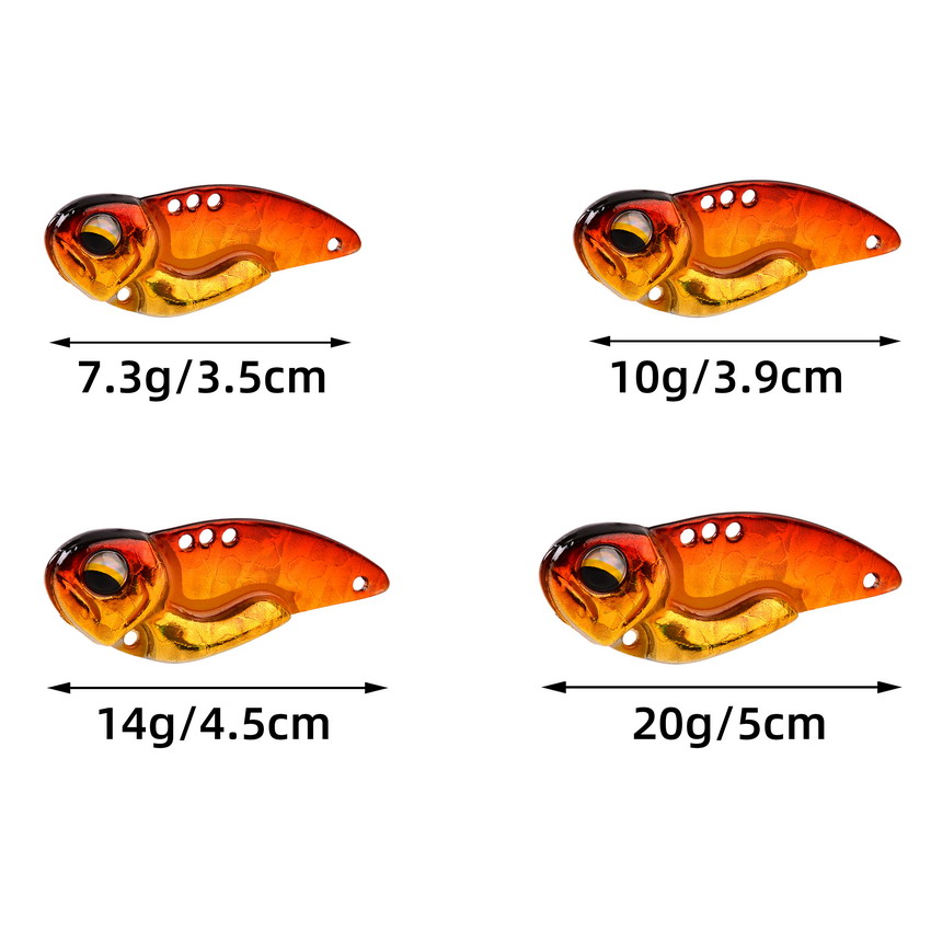 6 Buah Umpan Pancing VIB Logam - Fishing Lure Blade Bait ulasan dan harga