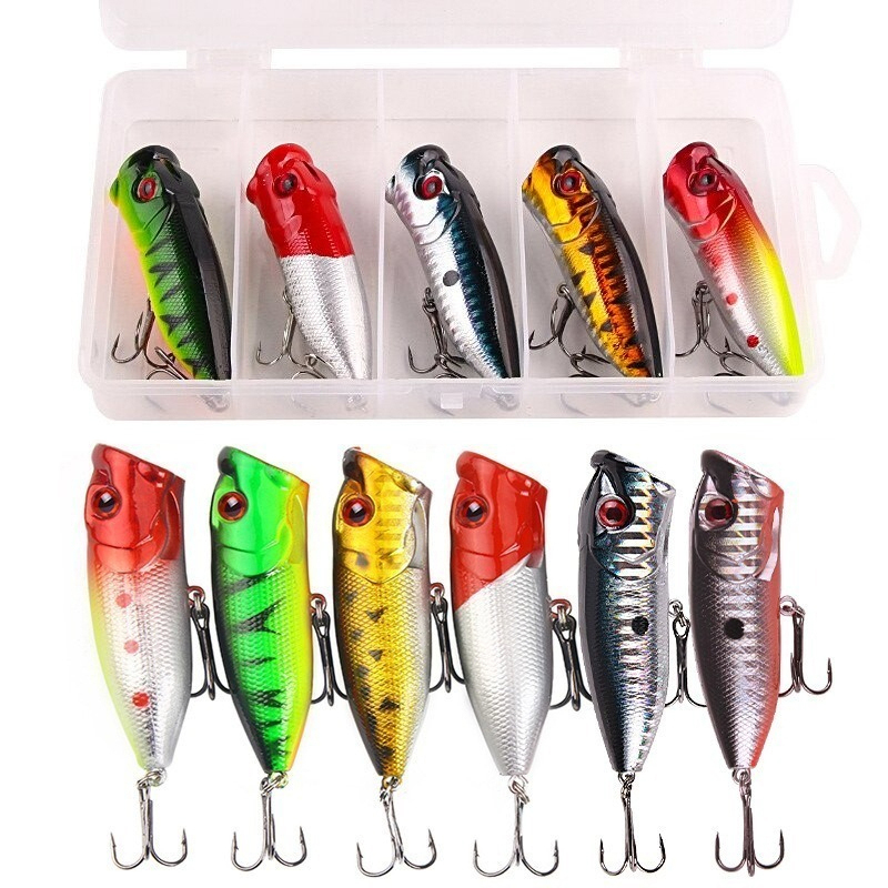6pcs 6 warna（kemasan opp）/5pcs - Fishing Lure Popper ulasan dan harga