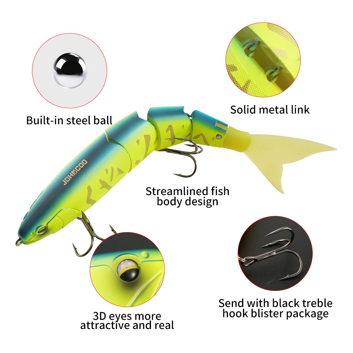 Umpan Pancing Johncoo Jointed  - Fishing Lure Popper ulasan dan harga